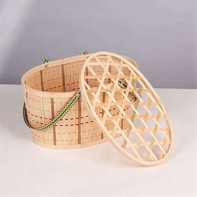Non-Foldable Storage Basket Eggs and Other Bamboo Woven Basket