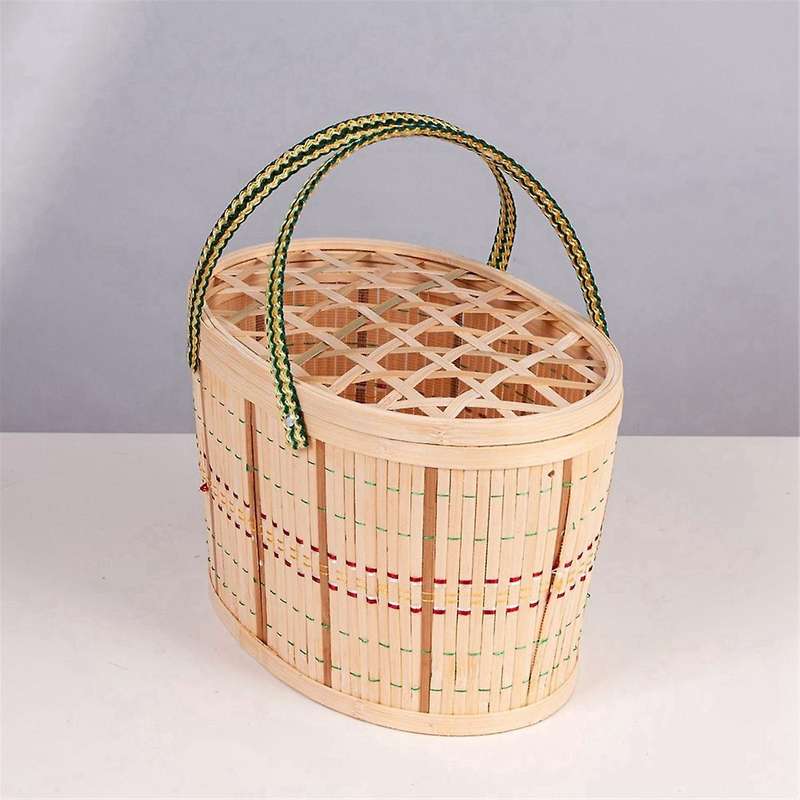 Non-Foldable Storage Basket Eggs and Other Bamboo Woven Basket