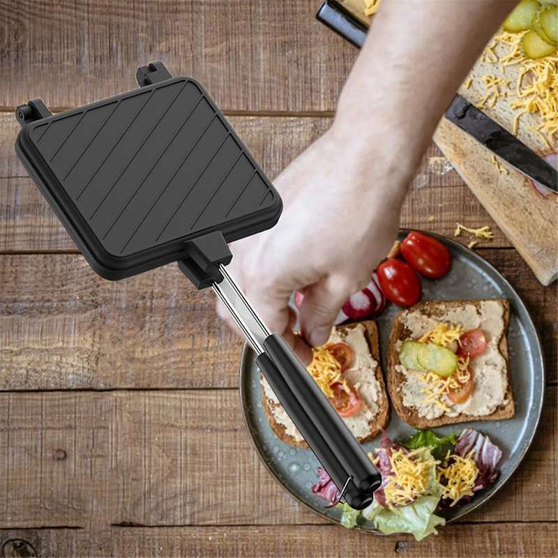 Non-stick Coating Sandwich Mold Frying Pan Toast Breakfast Machine for Pancake Maker Bread Toast Kit
