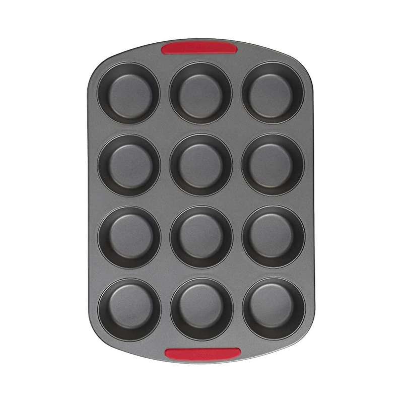 Non-stick Steel Cupcake and Muffin Pan Home Oven High Temperature Non-stick Silicone Handle Carbon