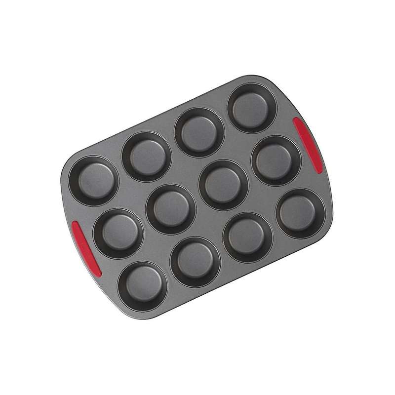 Non-stick Steel Cupcake and Muffin Pan Home Oven High Temperature Non-stick Silicone Handle Carbon