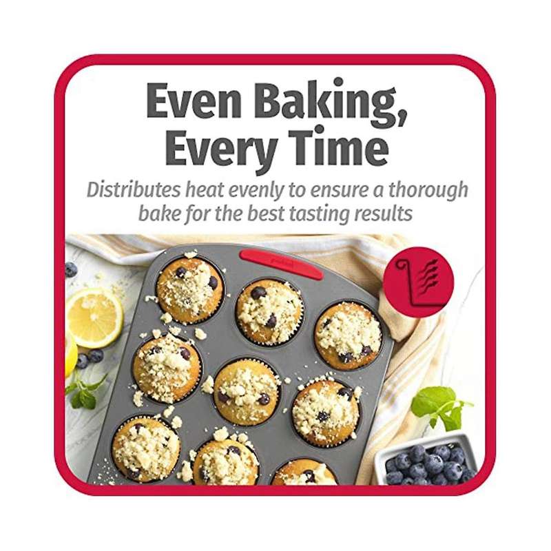 Non-stick Steel Cupcake and Muffin Pan Home Oven High Temperature Non-stick Silicone Handle Carbon