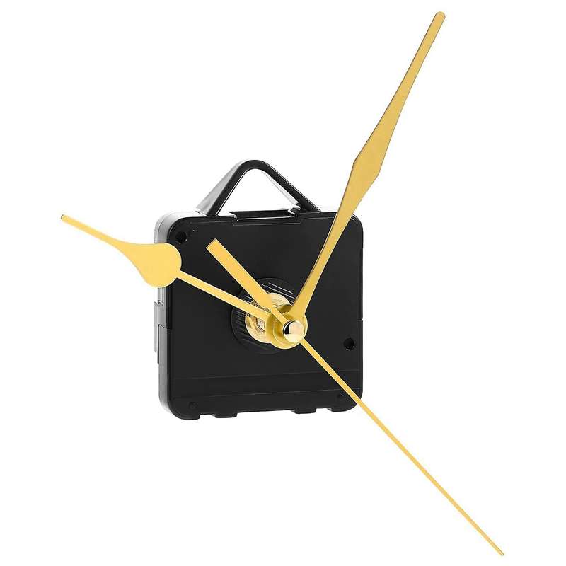 Non-Ticking Quartz DIY Wall Clock Movement Mechanism Kit with 3 Gold Silent Clock Repair Parts Repl
