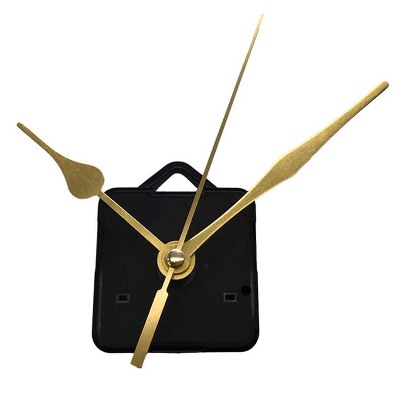 Non-Ticking Quartz DIY Wall Clock Movement Mechanism Kit with 3 Gold Silent Clock Repair Parts Repl