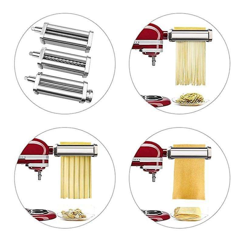 Noodle Press Kit for Pasta Maker Stainless Steel Pasta Spaghetti Roller Stand Mixer Attachment Kitch