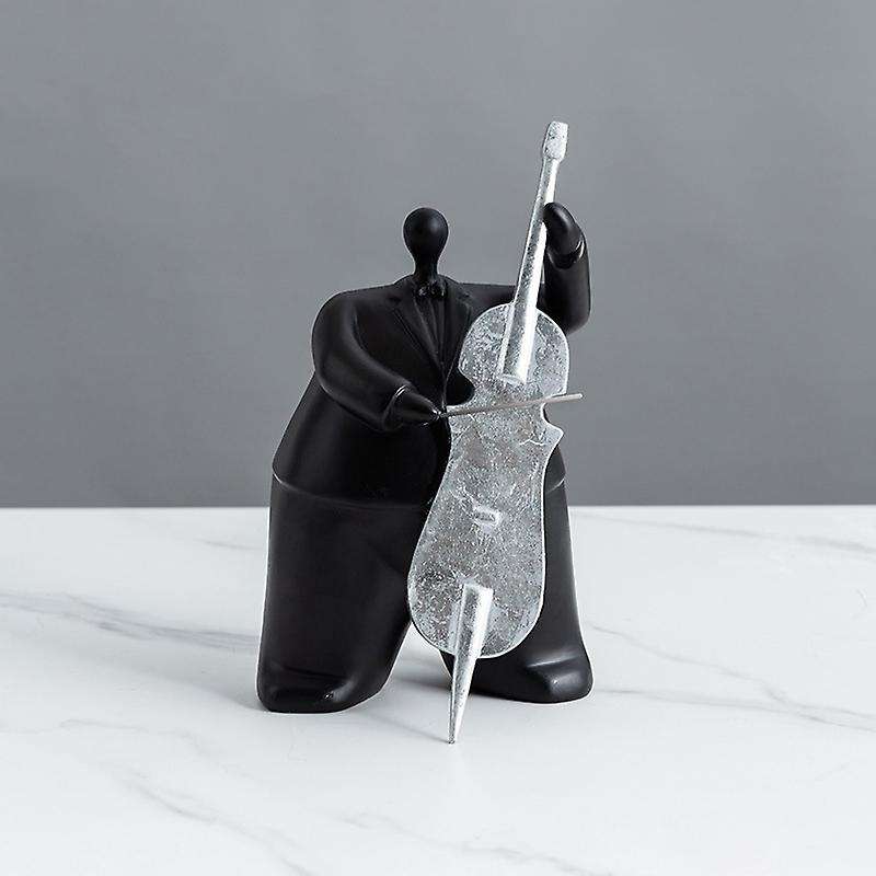 Nordic Abstract Characters Black Living Room Office Decoration Musician Statue Sculpture A