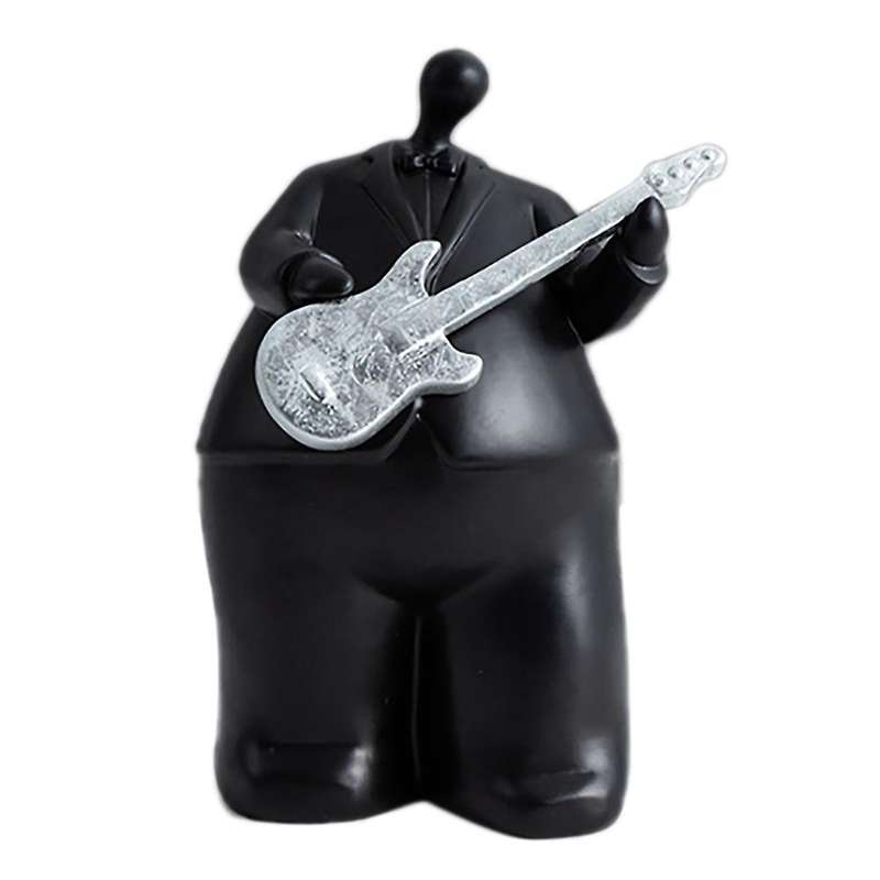 Nordic Abstract Characters Black Living Room Office Decoration Musician Statue Sculpture A