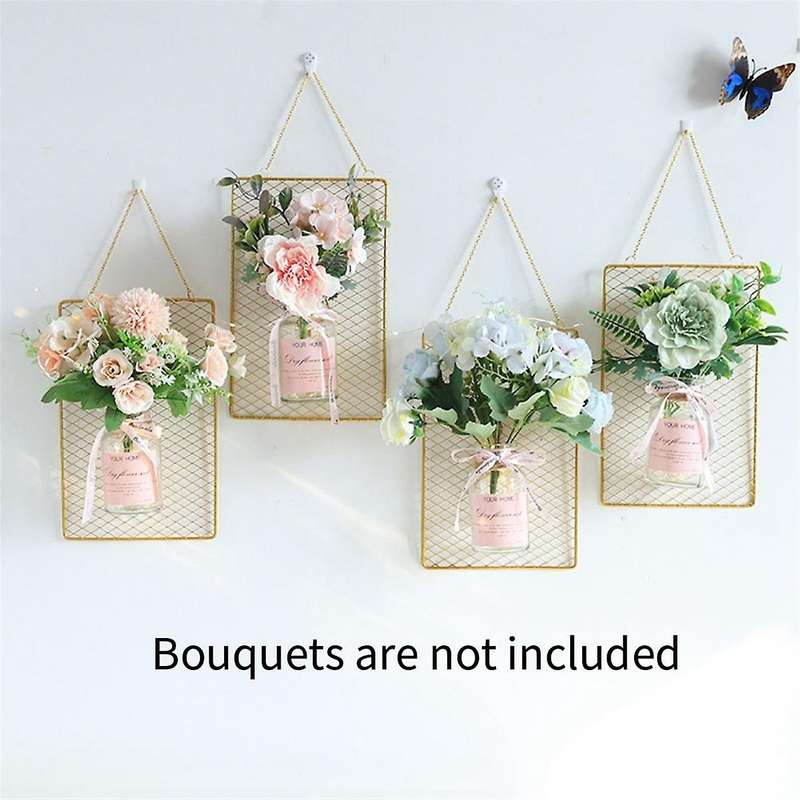 Nordic Beautiful Room Wall Decor Home Decor Accessory Hanging Vase Wall Pendants Craft Gift Grid Han