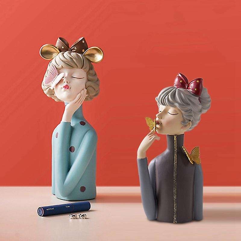 Nordic Decor Bubble Girl Resin Decorative Ornaments Living Room Decoration Statues Desk Accessories