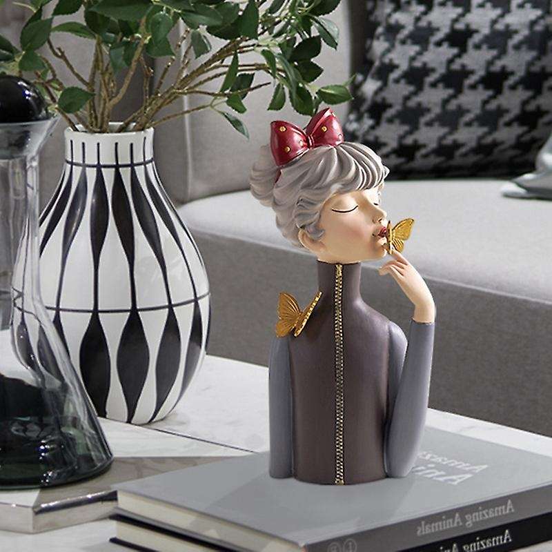 Nordic Decor Bubble Girl Resin Decorative Ornaments Living Room Decoration Statues Desk Accessories
