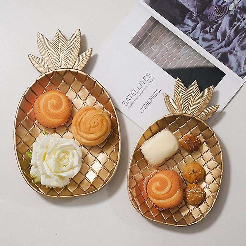 Nordic Decorative Tray Gold Pineapple Shape Serving Tray Jewelry Pallet Fruit Dish Table Organizer