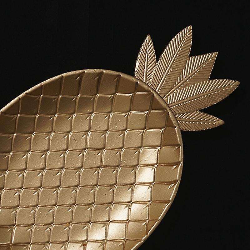Nordic Decorative Tray Gold Pineapple Shape Serving Tray Jewelry Pallet Fruit Dish Table Organizer