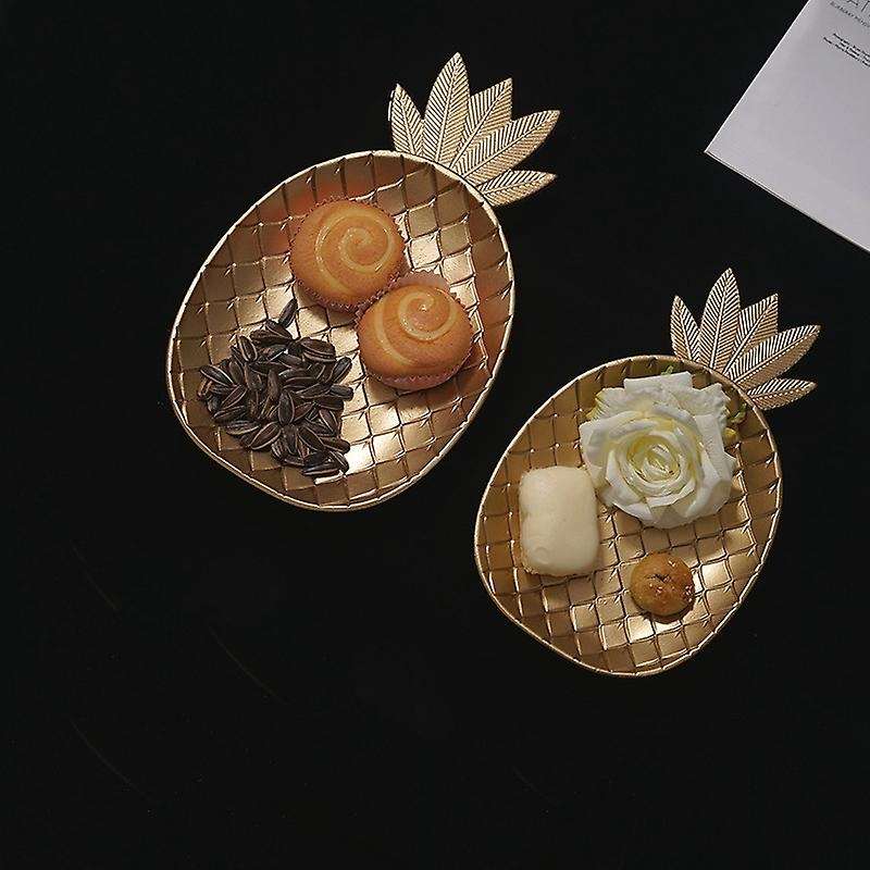Nordic Decorative Tray Gold Pineapple Shape Serving Tray Jewelry Pallet Fruit Dish Table Organizer