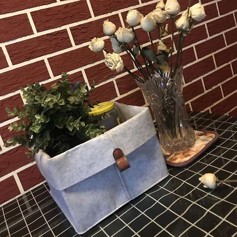 Nordic Felt Storage Basket Living Room Tea Table Sundries Storage Basket Cloth Felt Storage Box Bedr