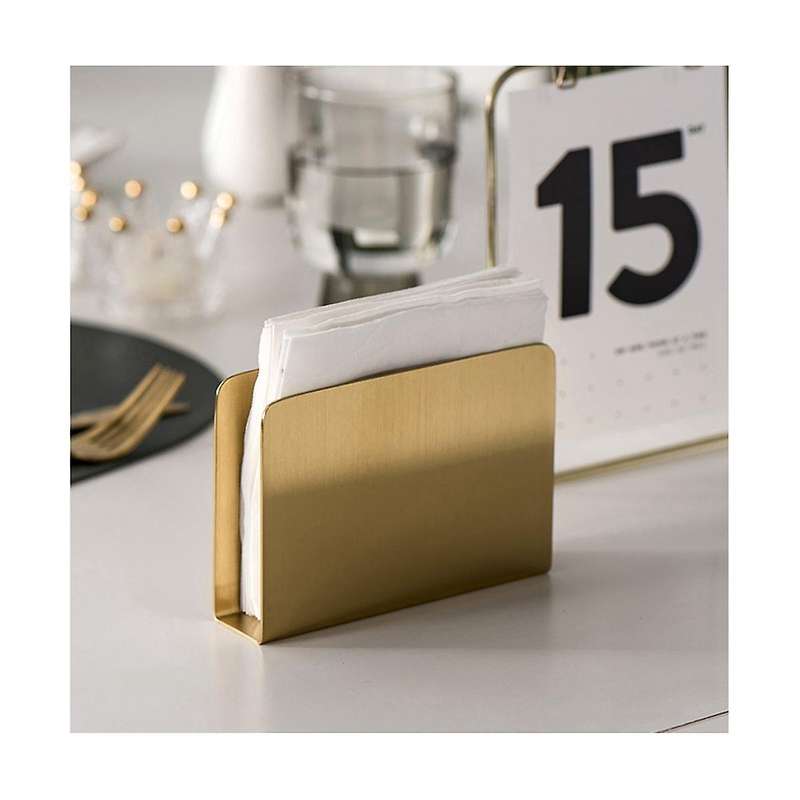 Nordic Gilded Napkin Holder Iron Art Gold Vertical Tissue Box Tissues Storage Holders Hotel Restaur