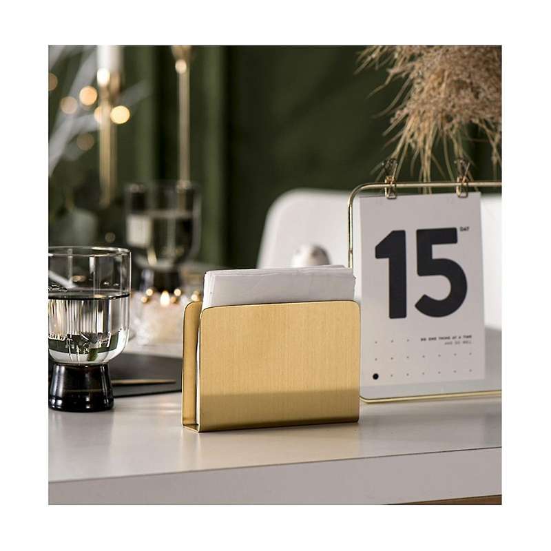 Nordic Gilded Napkin Holder Iron Art Gold Vertical Tissue Box Tissues Storage Holders Hotel Restaur