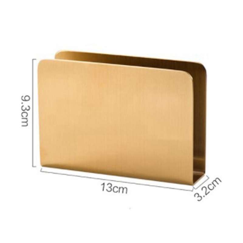 Nordic Gilded Napkin Holder Iron Art Gold Vertical Tissue Box Tissues Storage Holders Hotel Restaur