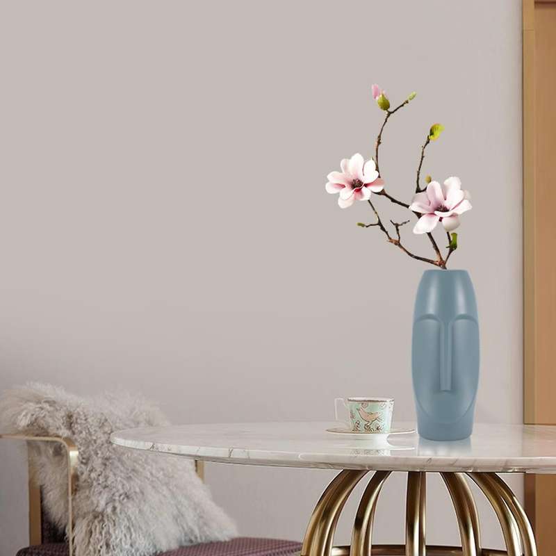 Nordic Minimalist Pe Abstract Vase Human Face Creative Display Room Decorative Figue Head Shape Vas