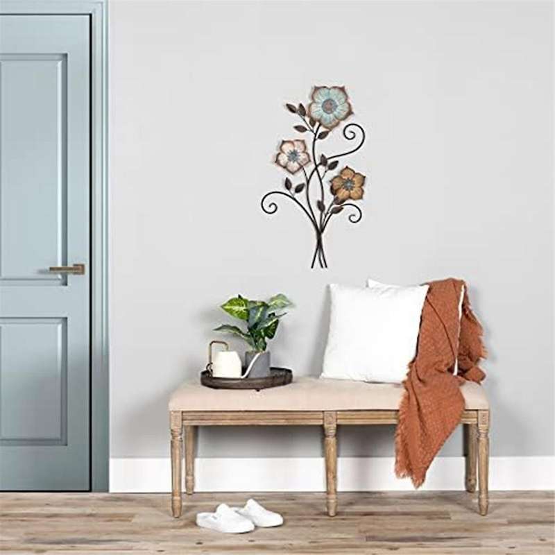 Nordic Luxury Wrought Iron Wall Decorations Bedroom Living Room Wall Sofa Background Wall Pendant C