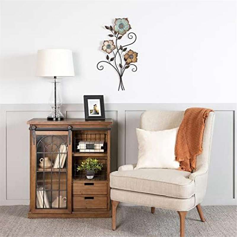 Nordic Luxury Wrought Iron Wall Decorations Bedroom Living Room Wall Sofa Background Wall Pendant C