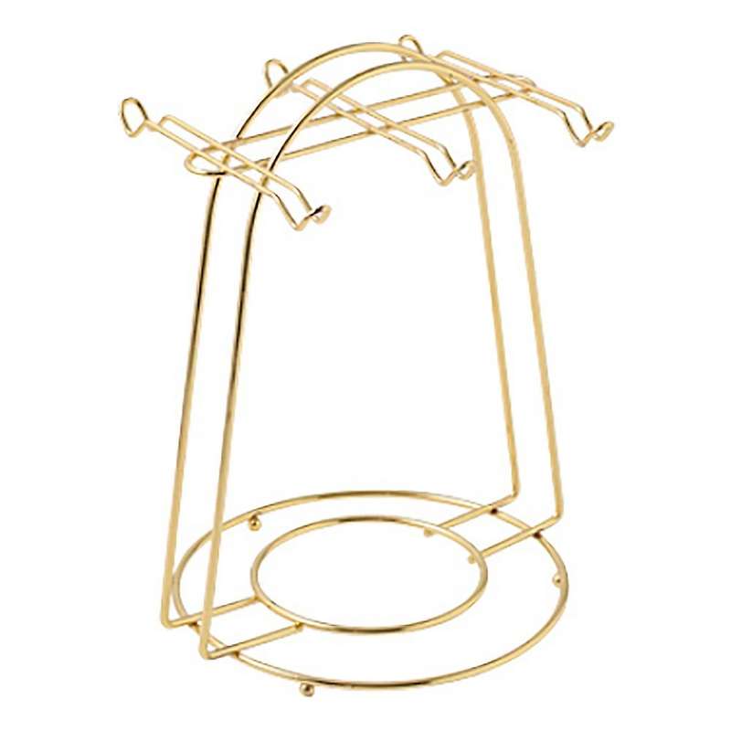 Nordic Home Kitchen Tabletop Coffee Mug Holder 6 Cups Stand Gold Metal Cups Holders Rack Drain Orga