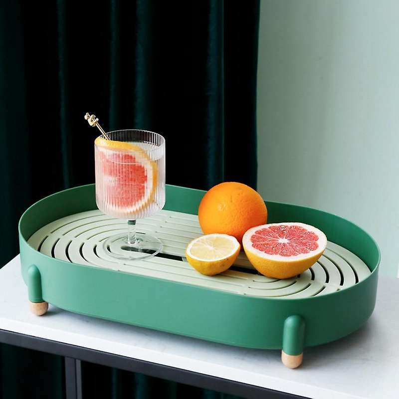 Nordic Shape Drain Basket Storage Rack Tea Dessert Tray Home Storage Shelf Kitchen Tool for Fruit V