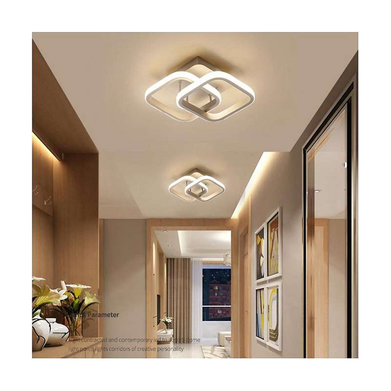 Nordic Style Acrylic Chandelier Modern Led Ceiling Light White Ceiling Lamp for Bedroom, Kitchen, Co