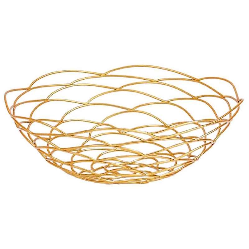 Nordic Style Iron Fruit Basket Luxury Multifunctional Household Snack Basket Metal Fruit Plate for K
