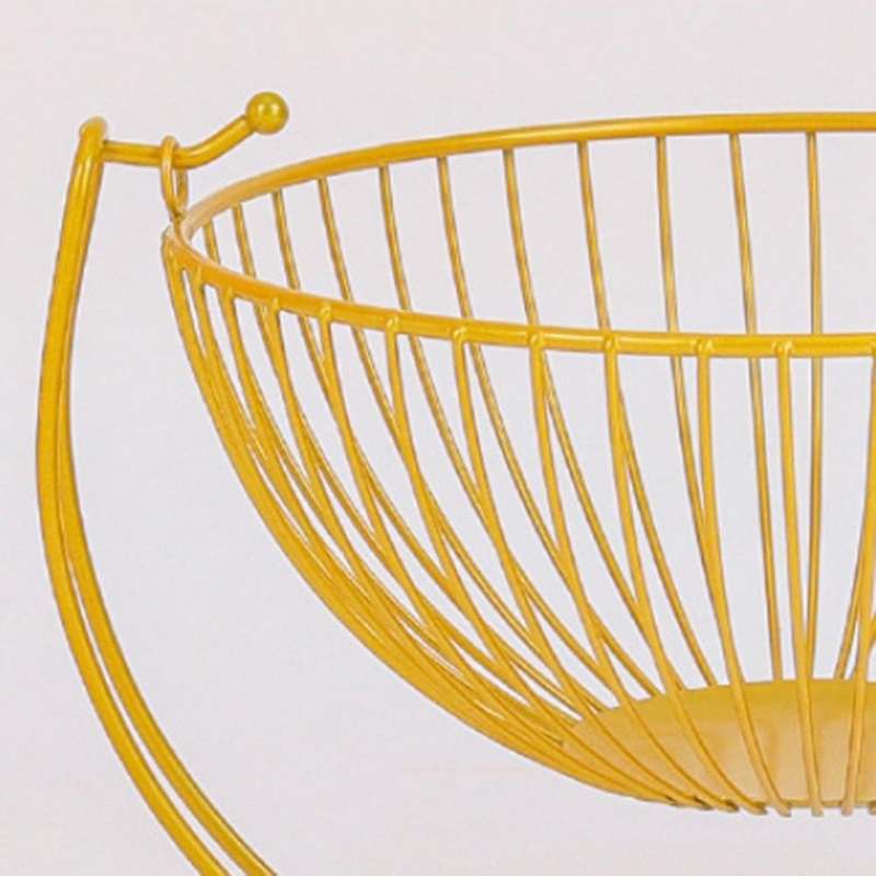Nordic Style Iron Fruit Basket Luxury Multifunctional Household Snack Basket Metal Fruit Plate for K