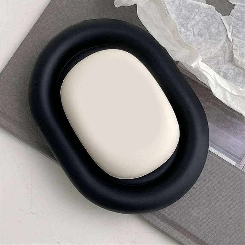 Nordic Style Black Resin Storage Basket Soap Dish Perfume Holder Home Organizer Storage Bathroom Dec