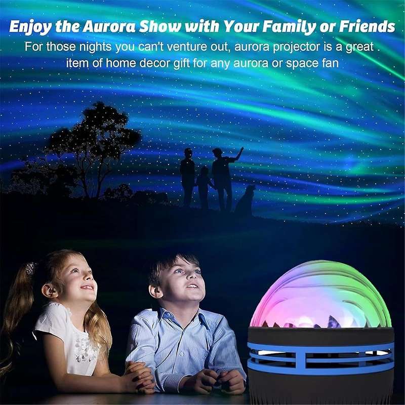 Northern Lights Projector, 2in1 Northern Lights and Ocean Waves Projector, Aurora Lights Projector,N