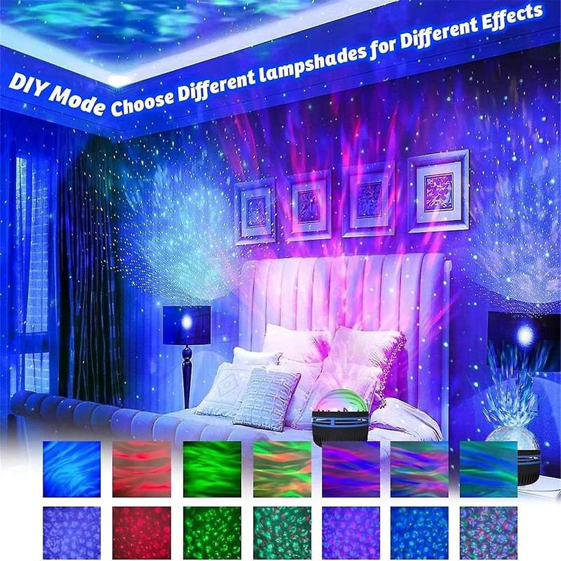 Northern Lights Projector, 2in1 Northern Lights and Ocean Waves Projector, Aurora Lights Projector,N
