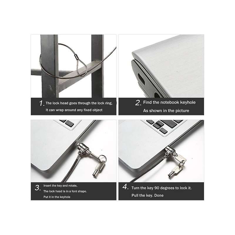 Notebook Laptop Computer Lock Laptop Anti-theft Lock Universal Key Internet Cafe Lock Security Anti