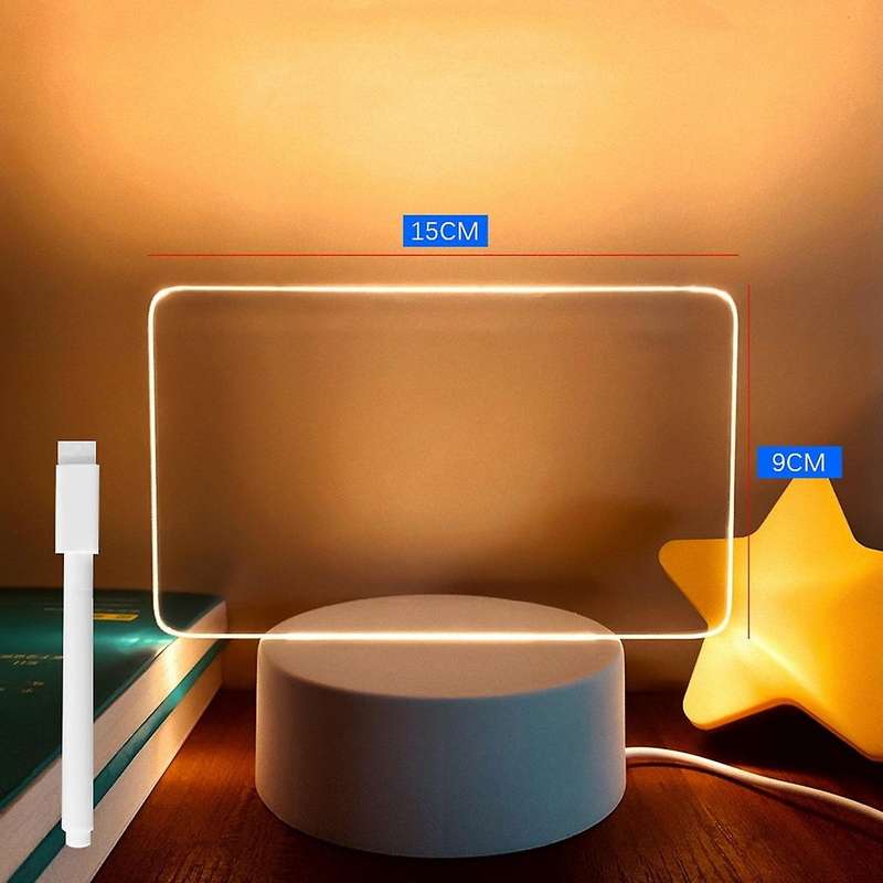 Note Board LED Night Light USB Message Board Holiday Light with Pen Gifts for Decoration Night Lamp(