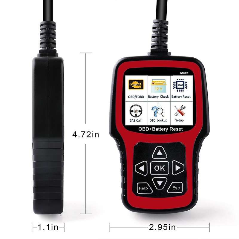 NS202 Battery Registration Tool+OBD/EOBD Diagnostic Supports 10 OBD/EOBD Test Modes for , , MINI, ,