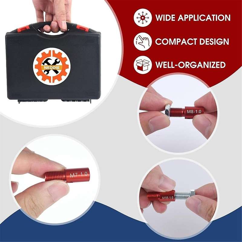Nut and Bolt - 26pcs(14 Inch & 12 Metric) Identifier Gauge Set Bolt Sizing Gauges