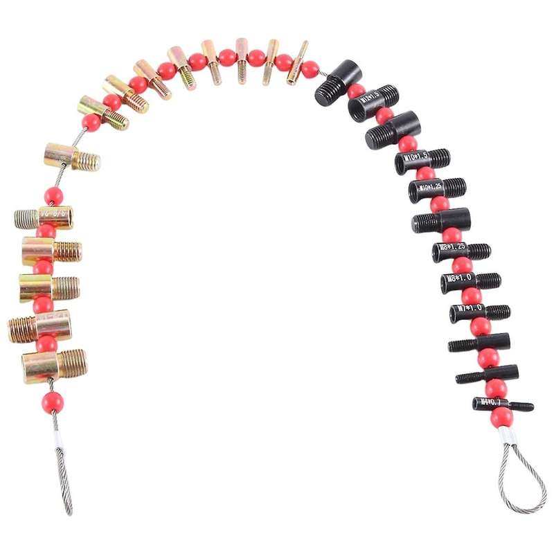 Nut & Bolt ,26 Set-14 Inch & 12 Metric Detachable Nut and Bolt Thread Size Checker Identifier Gauges