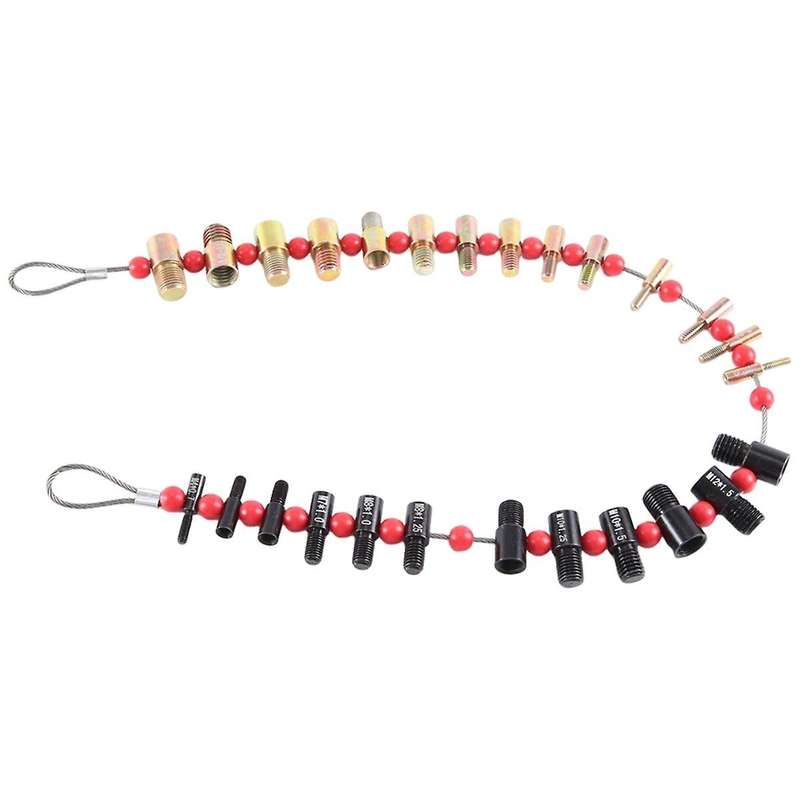 Nut & Bolt ,26 Set-14 Inch & 12 Metric Detachable Nut and Bolt Thread Size Checker Identifier Gauges