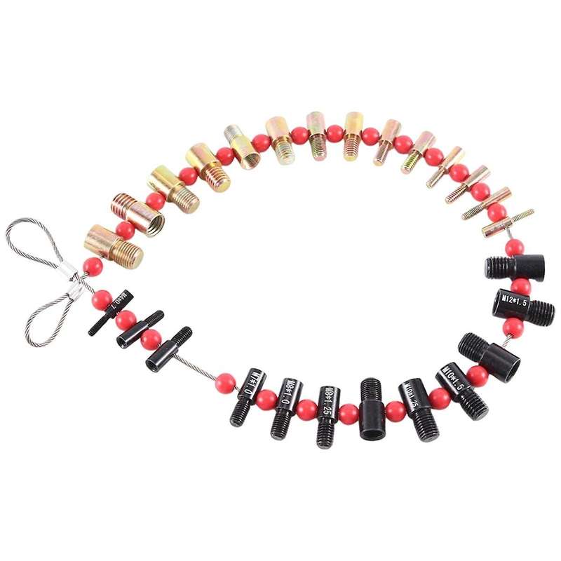 Nut & Bolt ,26 Set-14 Inch & 12 Metric Detachable Nut and Bolt Thread Size Checker Identifier Gauges