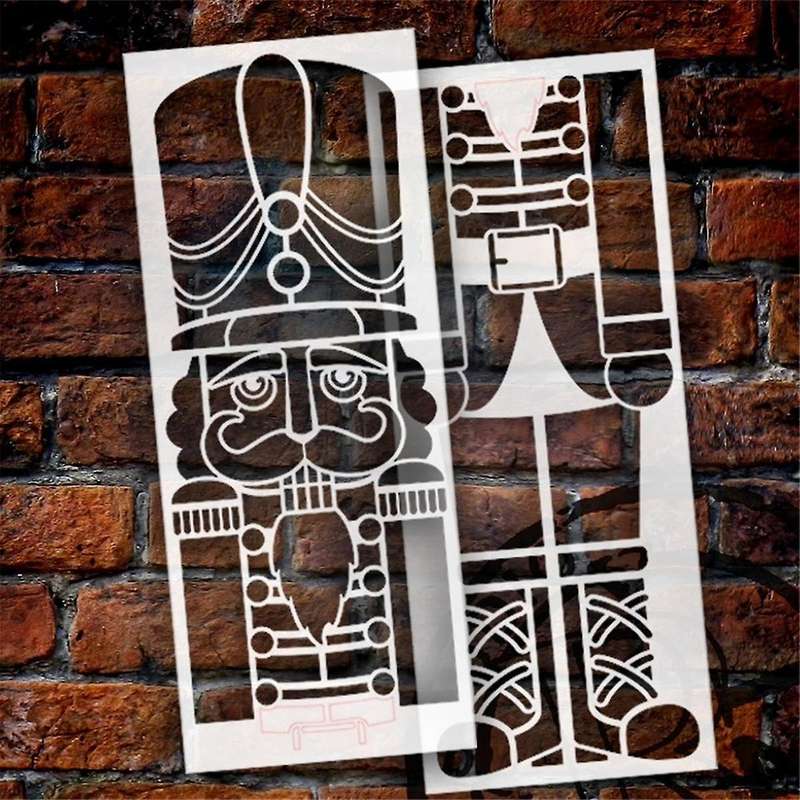 Nutcracker Tall Porch Sign Stencil Craft Diy Christmas Home Decor Yard Art Paint Reversible Wood