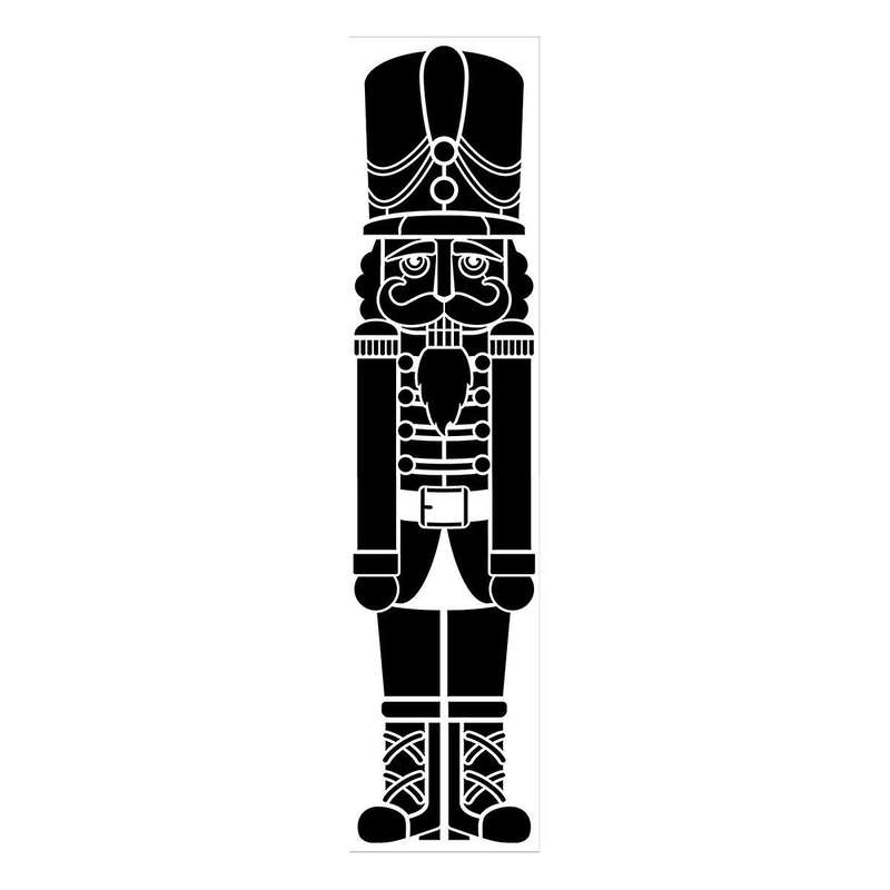Nutcracker Tall Porch Sign Stencil Craft Diy Christmas Home Decor Yard Art Paint Reversible Wood