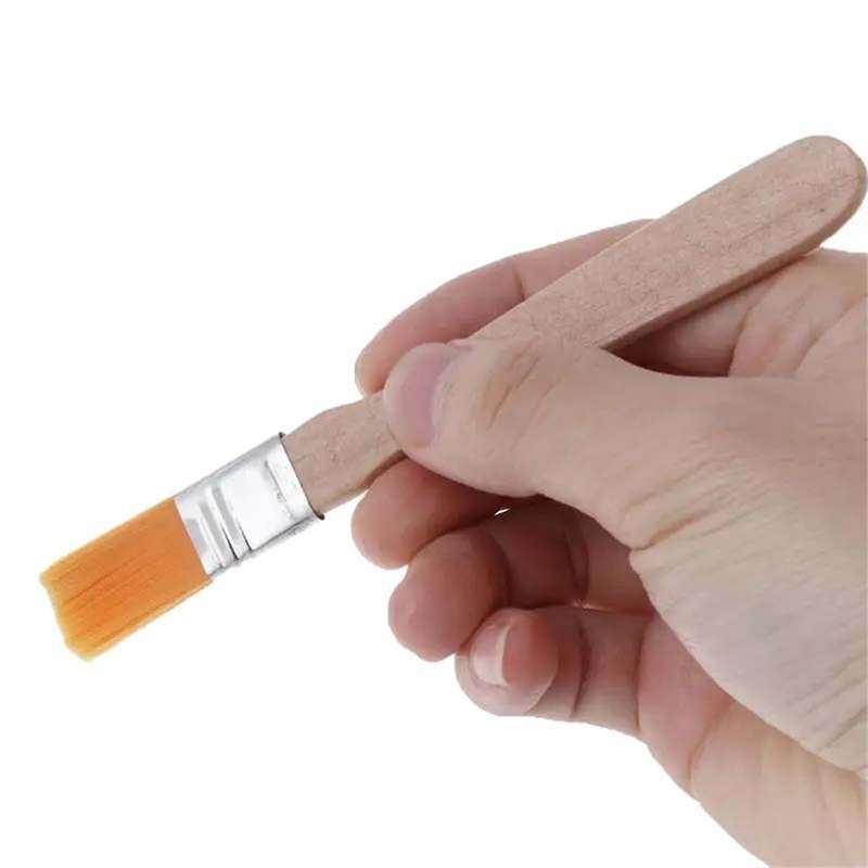 Nylon Paint Brushes Set for Machine Care Oil Brush Keyboard Dust Cleaning Brush Wooden Brush Tools