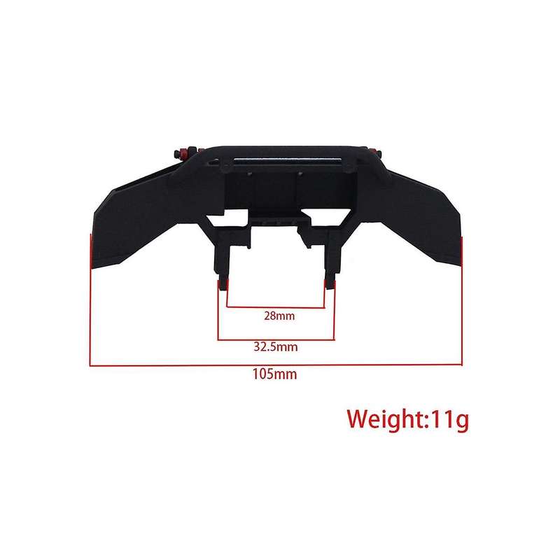 Nylon Front Bumper with Winch LED Light for TRX4M 1/18 RC Crawler Car Upgrade Parts Accessories
