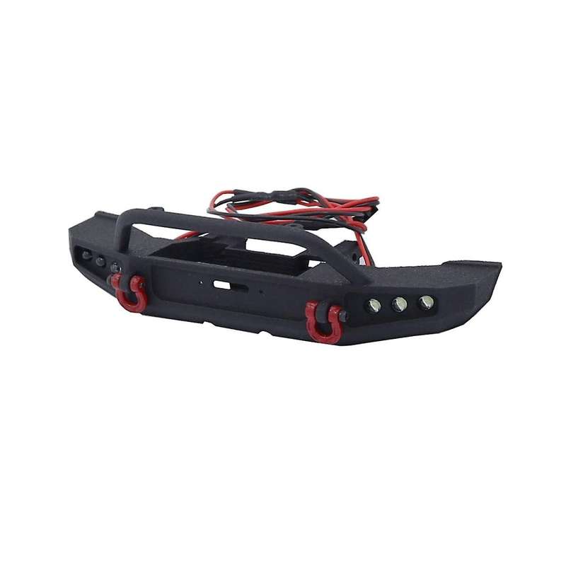 Nylon Front Bumper with Winch LED Light for TRX4M 1/18 RC Crawler Car Upgrade Parts Accessories