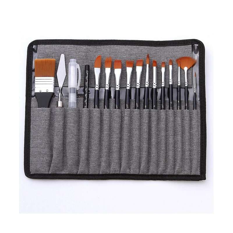 Nylon Hair Acrylic Paint Brushes with Drawstring Case, Artist Paint Brush Set for Acrylic Oil Water