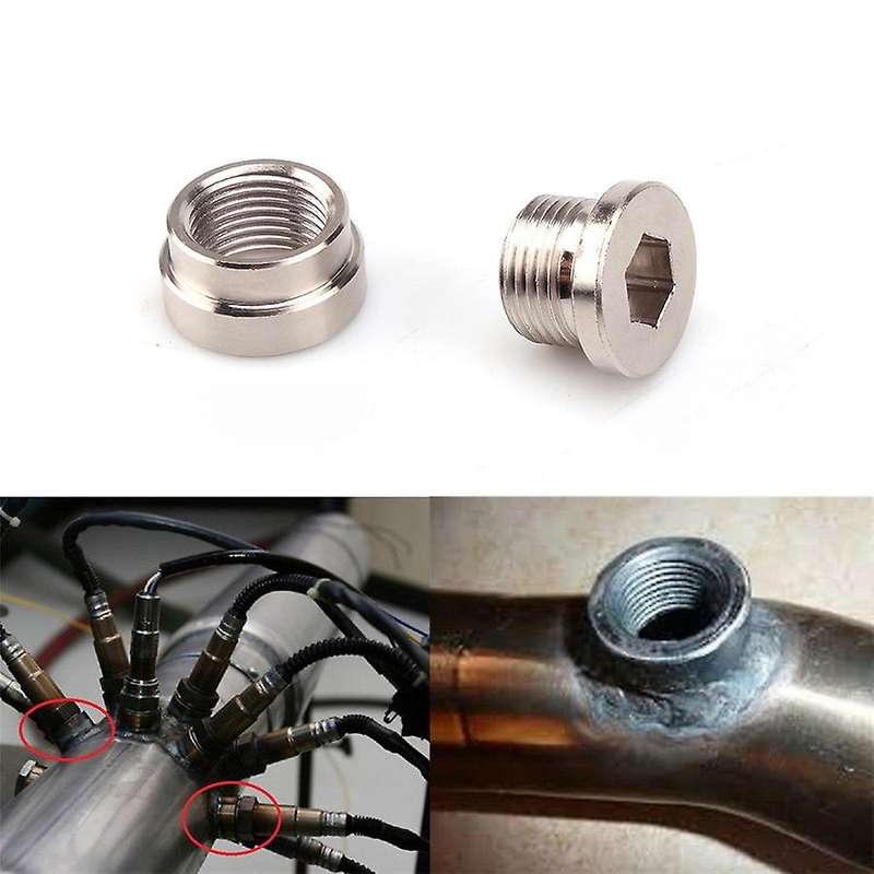 O2 Oxygen Sensor Plug and Bung Kit Nut M18X1.5MM HEX CAP