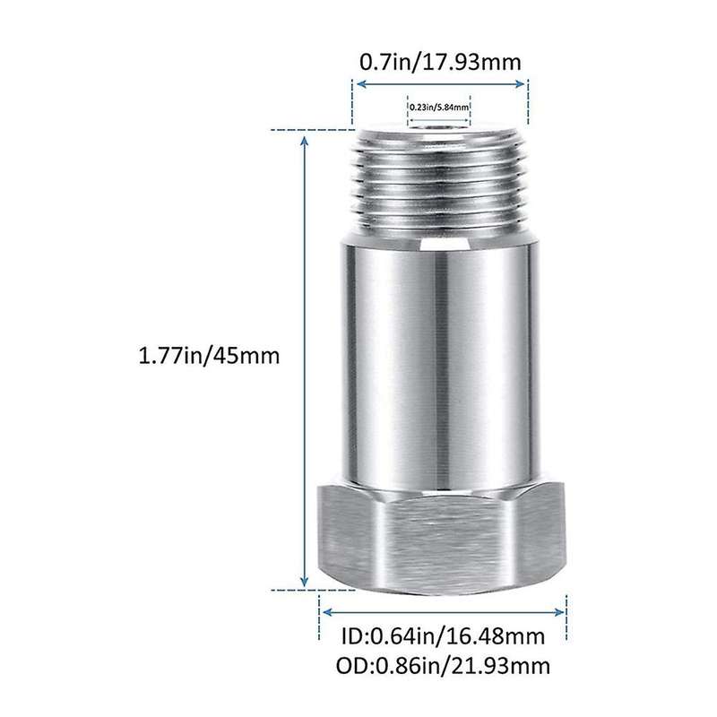 O2 Sensor Protective Shell Plug Adapter x 1.5 Sensor Spacer, Sensor Extender Car Accessories, 4 PCS