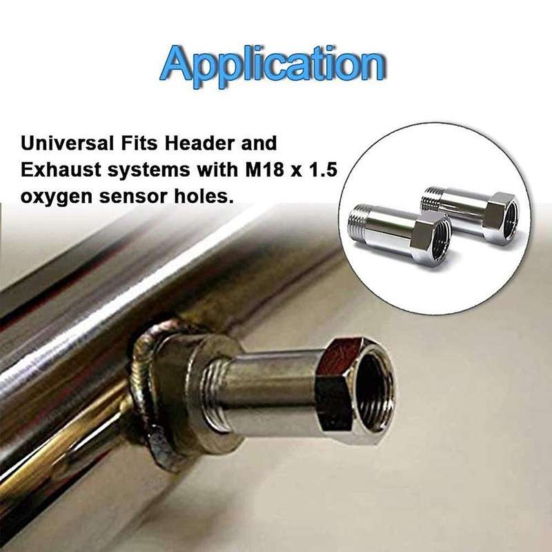 O2 Sensor Protective Shell Plug Adapter x 1.5 Sensor Spacer, Sensor Extender Car Accessories, 4 PCS