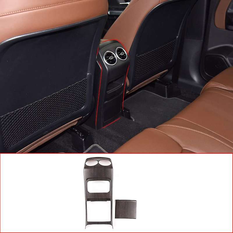 Oak Wood Grain Rear Air Conditioning Vent Cover Back Outlet Decorative Frame Panel Trim for W247 X24