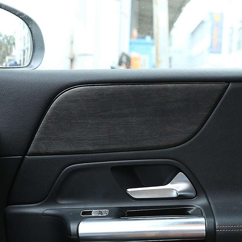 Oak Wood Grain Interior Car Door Panel Handle Trim Cover for GLA//B Class 2020 2Pcs Car Decoration